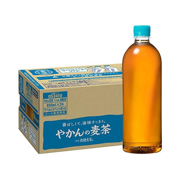 コカ・コーラ やかんの麦茶 from 爽健美茶 ラベルレス 650mlPET×24本