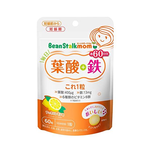 ビーンスタークマム 毎日葉酸+鉄これ1粒 60g60粒