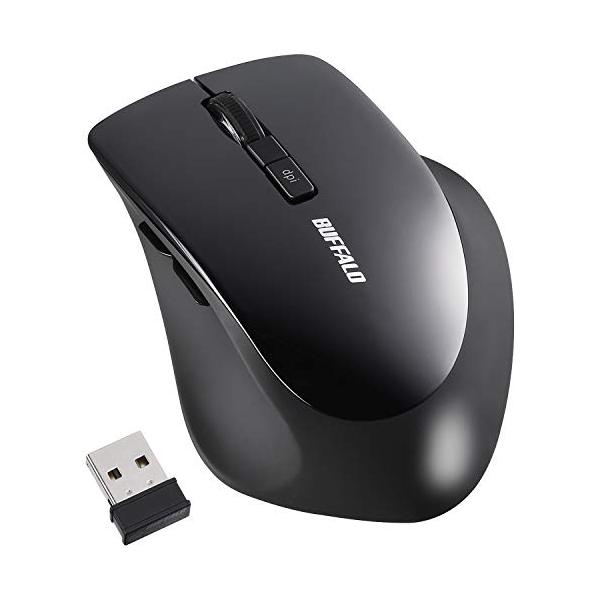 バッファロー マウス 無線 ワイヤレス 静音 5ボタン 戻る/進むボタン搭載dpi切替 BlueLED ブラック BSMBW325BK