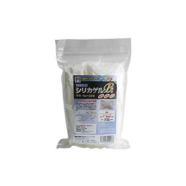 Technos PROシリーズ 乾燥剤 シリカゲルB型分包 15g×20包 バッグ・くつ・収蔵品等の保存用 チャック式袋