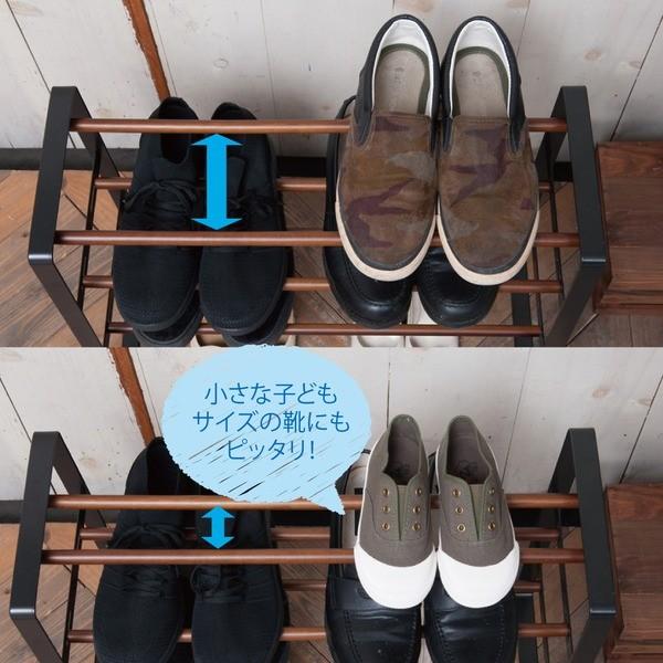 フレームシューズラック 2段 ブラウン 茶 エントランス収納 玄関 キッズサイズ 子供靴 靴収納 くつ箱 下駄箱 アイアン 木 スチール モダン 北欧風 Nk 742 Buyee Buyee 日本の通販商品 オークションの代理入札 代理購入