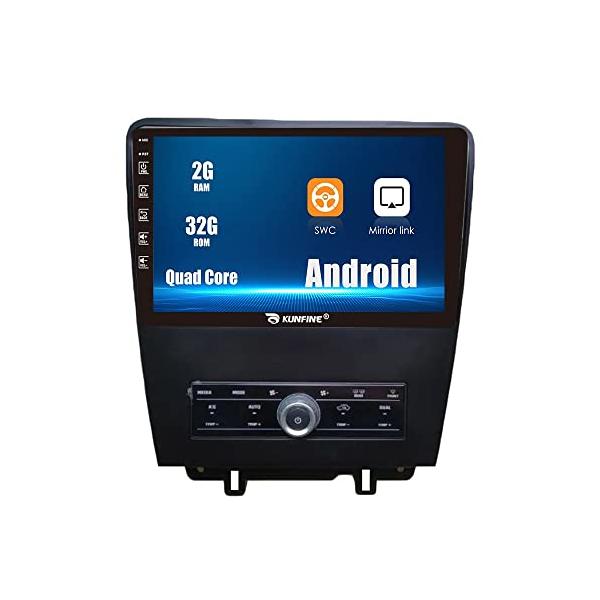 KUNFINE Android10 オートラジオ カーナビゲーションステレオマプレーヤー GPSラジオ IPS2.5D、フォードマスタング 2010-2014 