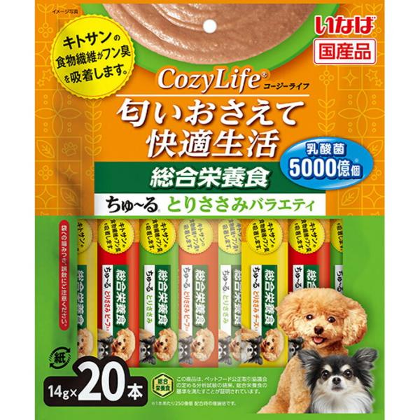 いなば CozyLife 総合栄養食 ちゅ〜る とりささみバラエティ 14g×20本