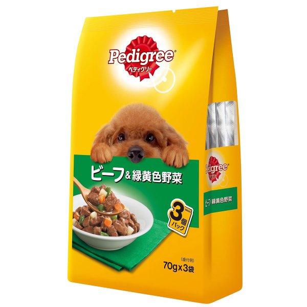 ペティグリー 成犬用 ビーフ＆野菜 70g×3 : マペット - 通販 - Yahoo