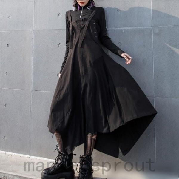 アシメ ジャンパースカート タック アシンメトリー レディース 黒 ブラック モード系 ゴシック Shi 2oakutjy Maple Sprout 通販 Yahoo ショッピング