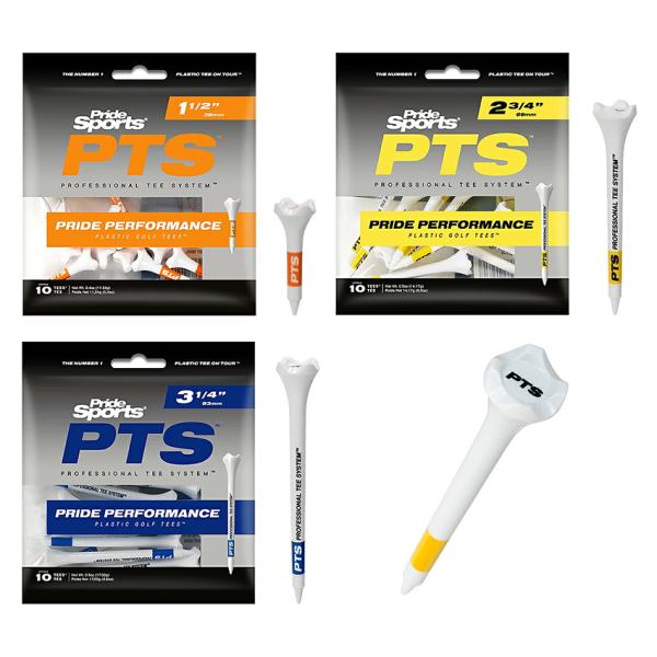 Pride Sports パフォーマンスティー 38mm/69mm/83mm 10本入り ゴルフ ティー ゴルフティ ショートティー (ゆうパケット)(即納)
