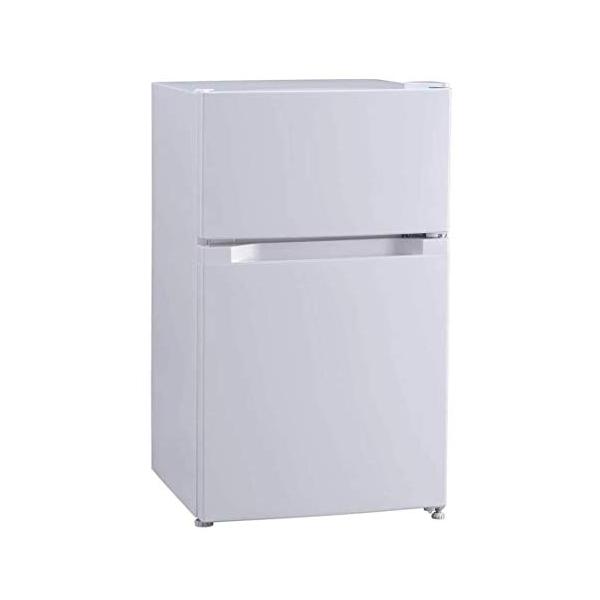 アイリスプラザ 冷蔵庫 87L 2ドア ひとり暮らし 幅47.5cm ホワイト PRC-B092D-W
