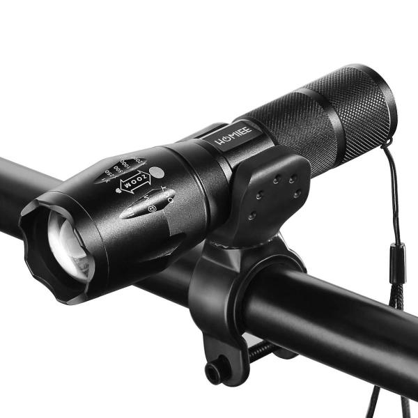 Homiee 懐中電灯 Led 自転車ライト 小型 強力 高輝度 防水 ズーム式 5モード 防災対策 正規認証品 新規格