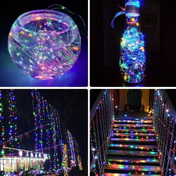 Led イルミネーションライト ストリングスライト ソーラー充電式 屋外 ハロウィン装飾 ガーデンライト 0led 全長m