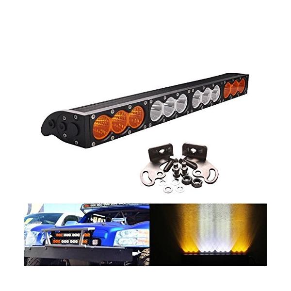 ライトバー オレンジ光と白光 Led ワークライト お洒落 12連 1w 車外灯 アメリカ製チップ 作業灯 オフロード 集魚灯 高輝度 投光器