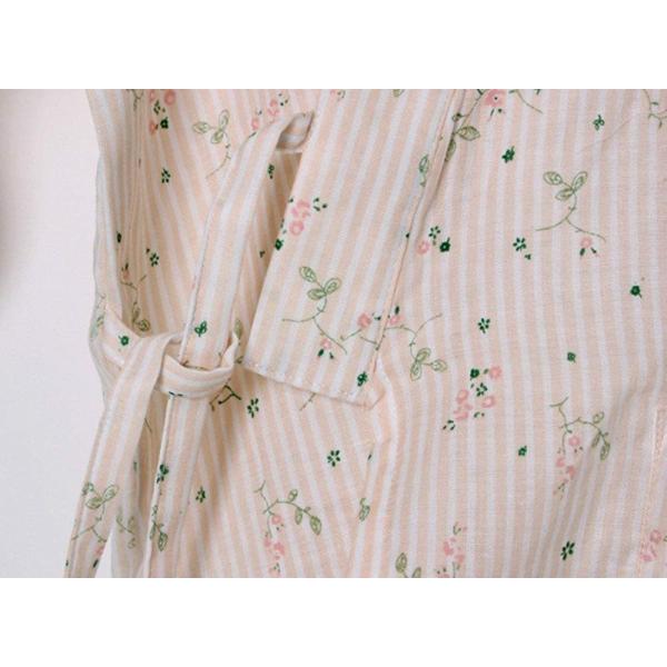 甚平 レディース 物品 浴衣地 薄手 パジャマ お寝巻き 部屋着 寝間着 七分袖 前開き 和服 ２重ガーゼ 便利服 女性用 ルームウェア 婦人服