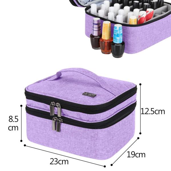 Luxja マニキュアケース ネイルカラー 15ml 30ボトル ネイル道具 持ち運び ライトパープル 収納 ケースのみの販売 整理 販売