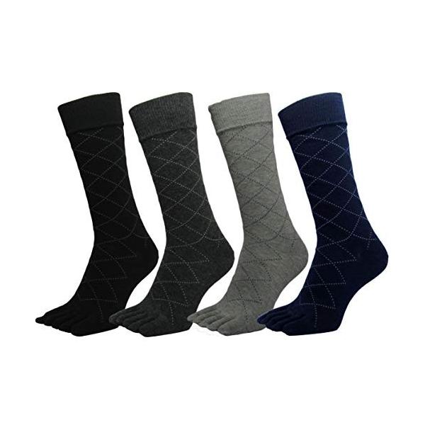 アスカ 4 6足組 5本指ソックス かかと付きメンズデザイン五本指靴下 27 29cm 06 クロス柄 4色セット Www Masplarestaurant Com