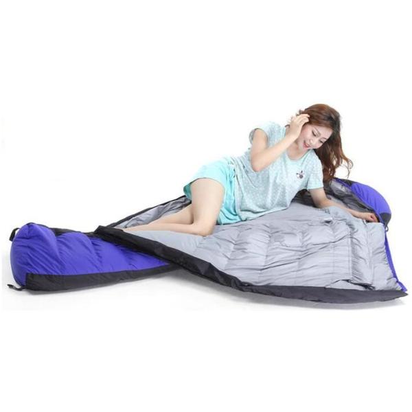 Shamo Camel 寝袋 軽量 シュラフ 封筒型 1500gダウン 寝袋 マミー型 最低使用温度 25