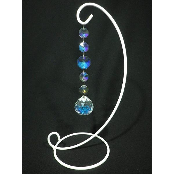 卓上 置型 サンキャッチャー スタンド 付き 30 40 Mm クリスタル ガラス ボール レインボー ホワイト Prettyfunnyballoons Com