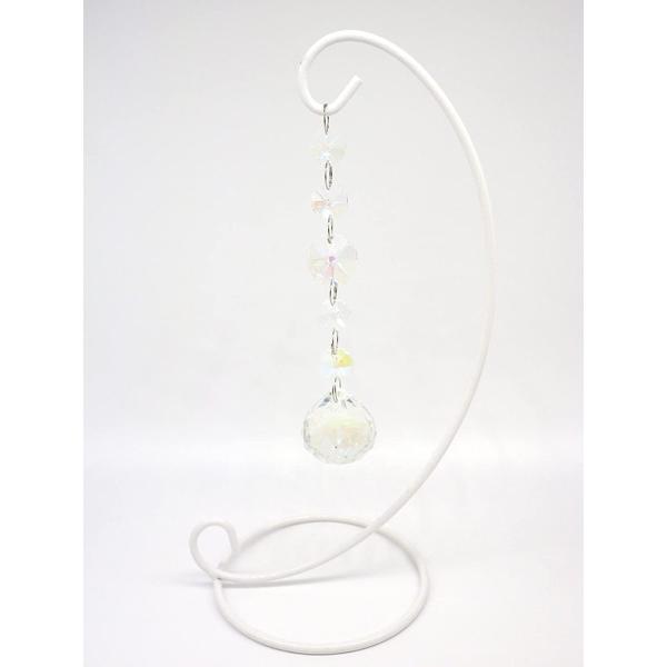 卓上 置型 サンキャッチャー スタンド 付き 30 40 Mm クリスタル ガラス ボール レインボー ホワイト Prettyfunnyballoons Com