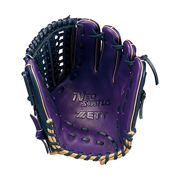 Zett ゼット ソフトボール グラブ グローブ ネオステイタス 右投用 Bsgb 人気激安 オールラウンド パープル Nブラック 7419n