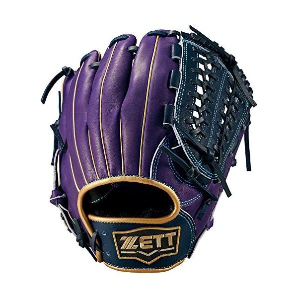 Zett ゼット ソフトボール グラブ グローブ ネオステイタス 右投用 Bsgb 人気激安 オールラウンド パープル Nブラック 7419n
