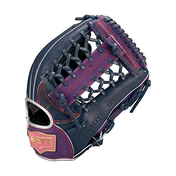 新作 Zett ゼット ソフトボール グラブ グローブ ネオステイタス 右投用 Bsgb5185 オールラウンド Nブラック パープルp 1974np