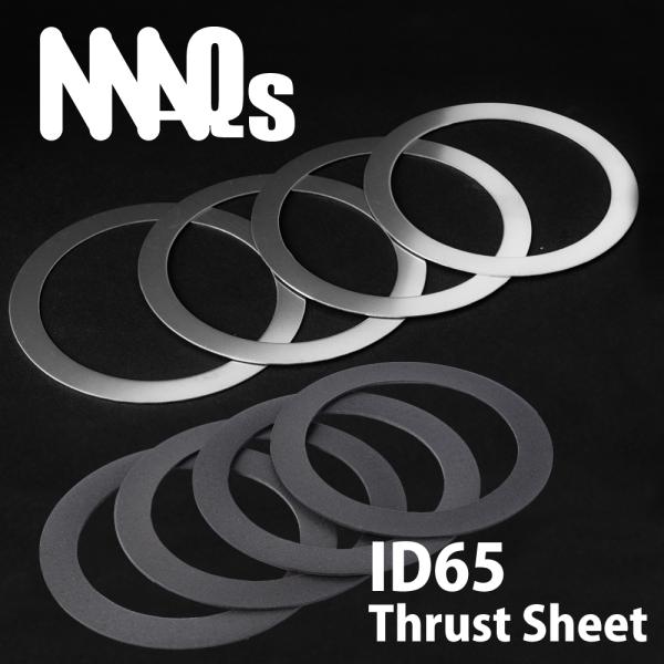 ■商品詳細■素材:ステンレス素材厚み：0.5mm素材:テフロン素材厚み：1mm※8枚で1セット販売■LINEUP■ID65 φ65■使用用途■直巻スプリングやヘルパースプリングの上下に使用致します。スプリング1本に対してシートを2枚使用