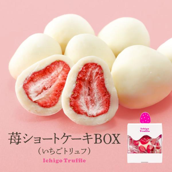 【専用】ショートケーキ&ボックスチョコ バレンタイン チョコ 苺ショートケーキBOX（いちごトリュフ） 40g お