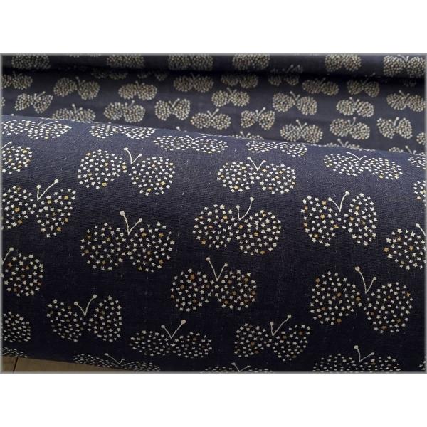 Marble 50cm ダブルガーゼ 生地 蝶々 ちょうちょ柄 ラメ Navy 67h 111 67h マーブルマーケット ヤフー店 通販 Yahoo ショッピング