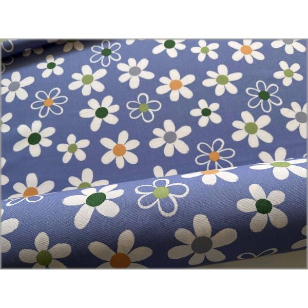 marble 50cｍ オックス 生地 布 プリント フラワー 花 purple blue 1B