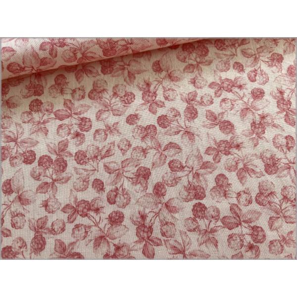 marble 50cm シーチング 生地 布 プリント ベリー French rose collection エアタン加工 88A