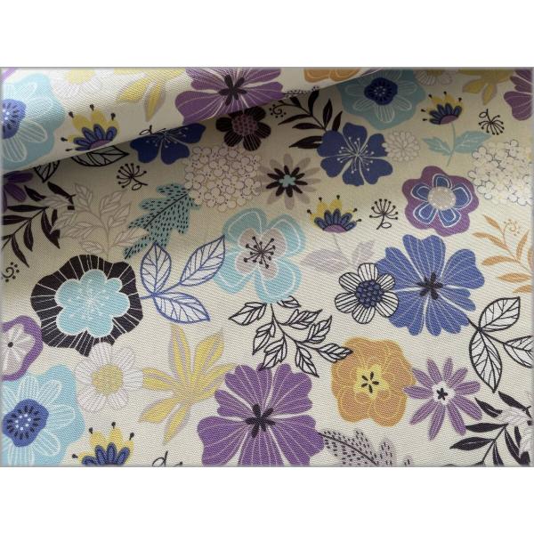 marble 50cｍ オックス 生地 布 プリント ボタニカルフラワー 草花 vanilla 1A