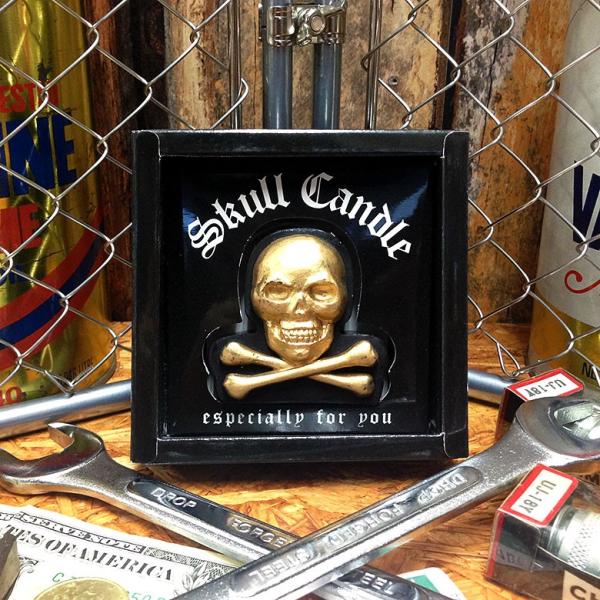 ゴールド スカル型キャンドル B3 スカル キャンドル ゴールド : アメリカン雑貨のマーブル