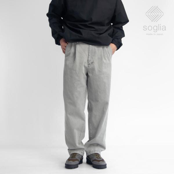 ソリア Soglia スーパーブリーチ ブラックデニムパンツ 日本製 メンズ