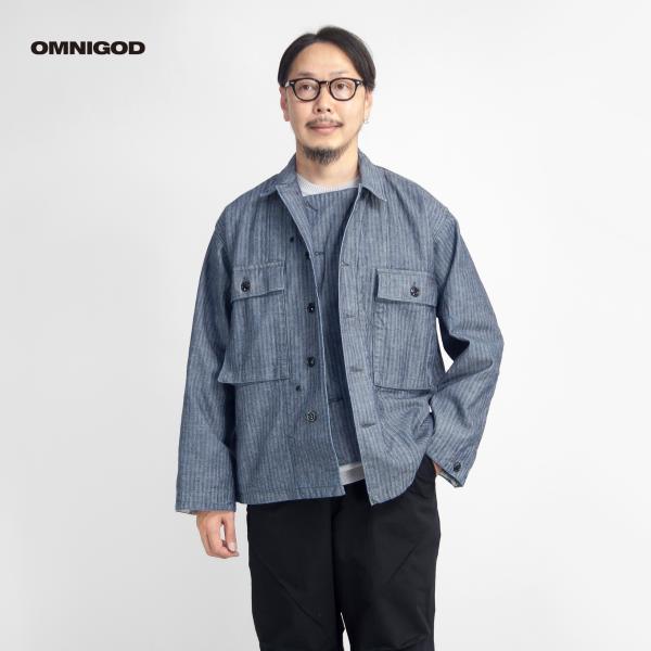 OMNIGOD オムニゴッド インディゴヘリンボーンデニム M-43 ジャケット 