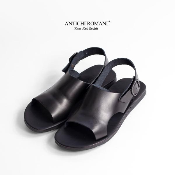 アンティーキロマーニ ANTICHI ROMANI ベルトストラップレザーサンダル メンズ