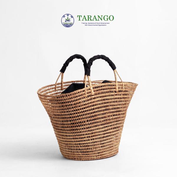 タランゴ TARANGO パームファイバー 手編み バケツ型かごバッグ インナーバッグ付き 大きめ レディース