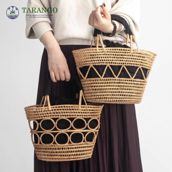 TARANGO（タランゴ） パームファイバー 手編み かごバッグ インナー