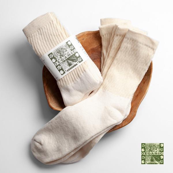 オーガニックスレッズ ORGANIC THREADS FOX FIBRE 3Pレギュラーソックス 靴下 3足セット メンズ レディース