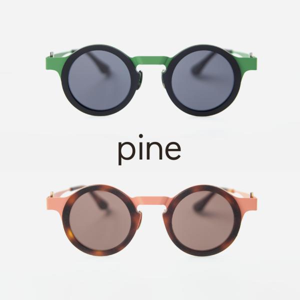 PINE パイン　サングラス　38500円 パイン pine 1003SG コンビ ツーブリッジ ボストンサングラス 49サイズ
