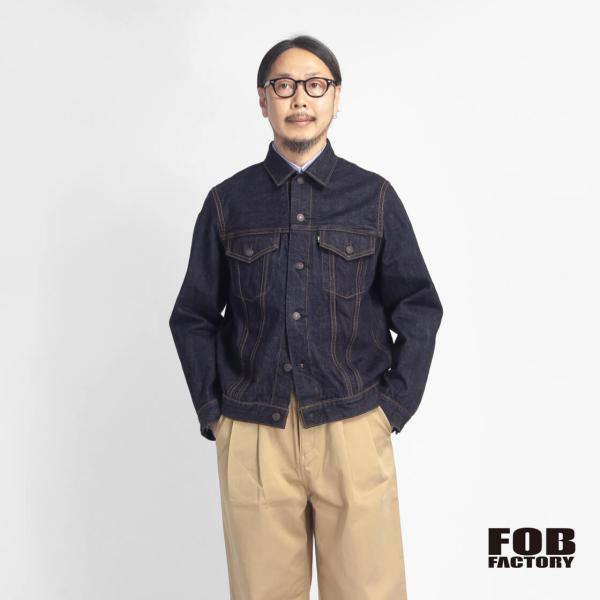 FOBファクトリー FOB FACTORY スーピマセルビッチデニムジャケット 3rd Gジャン 日本製 メンズ
