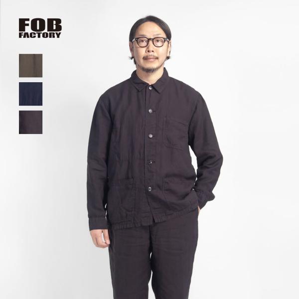 セール中　美品 FOB FACTORY カバーオール ヘンプ ネイビー FOB FACTORY FOBファクトリー ヘンプデニム カバーオール