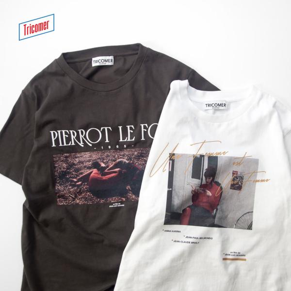 トリコメル TRICOMER JEAN LUC GODARD ロゴ プリントTシャツ レディース