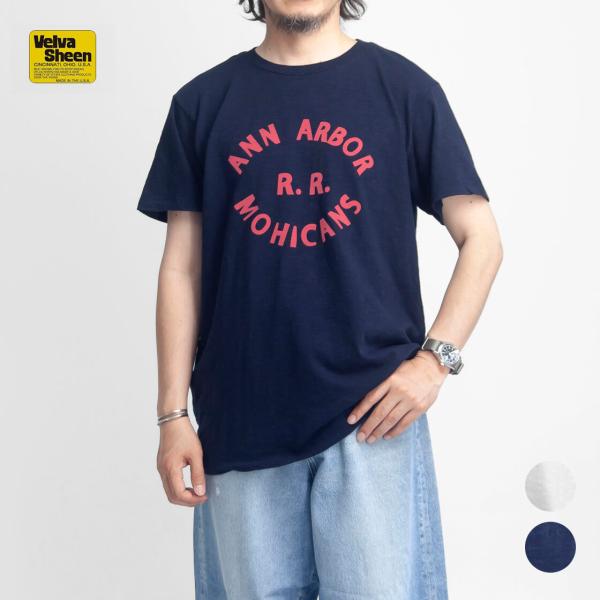 【セール価格】ベルバシーン VELVA SHEEN スラブ天竺 MOHICAN プリントTシャツ メンズ