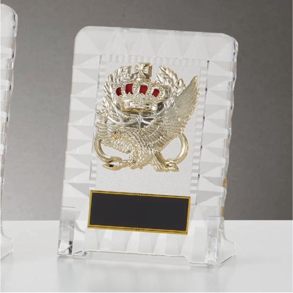 鷲をモチーフとした楯(盾)です。ゴルフ、サッカー、野球などの各種スポーツ大会の表彰や、企業表彰、感謝状、功労賞、表彰状、退職記念などの記念品としてご利用いただけます。