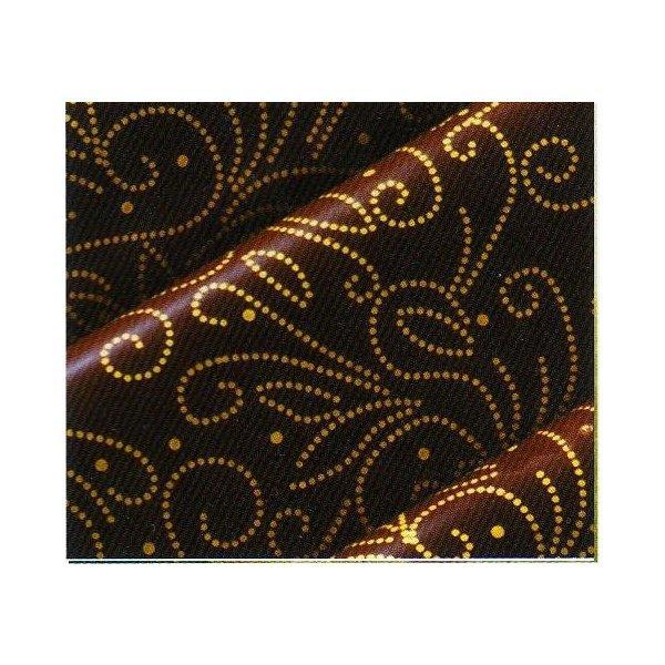 既製 チョコレート用転写シート TRANSFERS　　サイズ：40ｃｍｘ25cｍPERLES　ペルル（模様の色：金色）転写シートで自家製チョコレート(^.^)チョコレートを流すだけで簡単に作れます。バレンタインデーやケーキの飾り付けに！ ク...