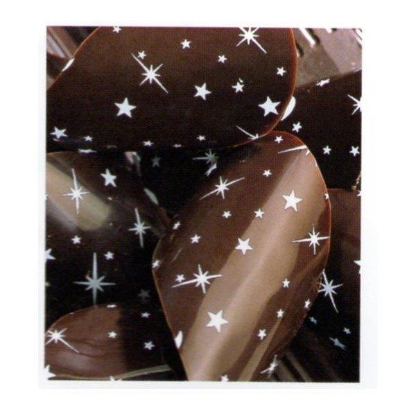 大きさ：40ｃｍ×25ｃｍ1２５枚入り転写シートで自家製チョコレート(^.^)チョコレートを流すだけで簡単に作れます。バレンタインデーやケーキの飾り付けに！ クリスマス、誕生日、バレンタインデー用のチョコレートの飾りをご用意しています。 美...