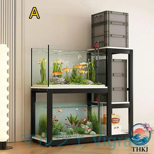 水槽台 木製 水槽置き台 水槽ラック 多段式 水槽棚 多層魚缸専用ラック 水槽スタンド 水槽下置物架 高い耐荷重能力 水槽設置台 ウッドデコスタンド 組立式 水槽