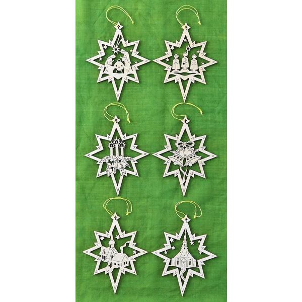 星型オーナメント6柄セット（Cタイプ）」クリスマス ドイツ