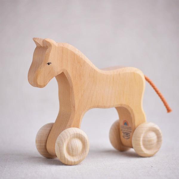 動く子馬」グリム社 木のおもちゃ 知育玩具 : メルヒェン Yahoo!店