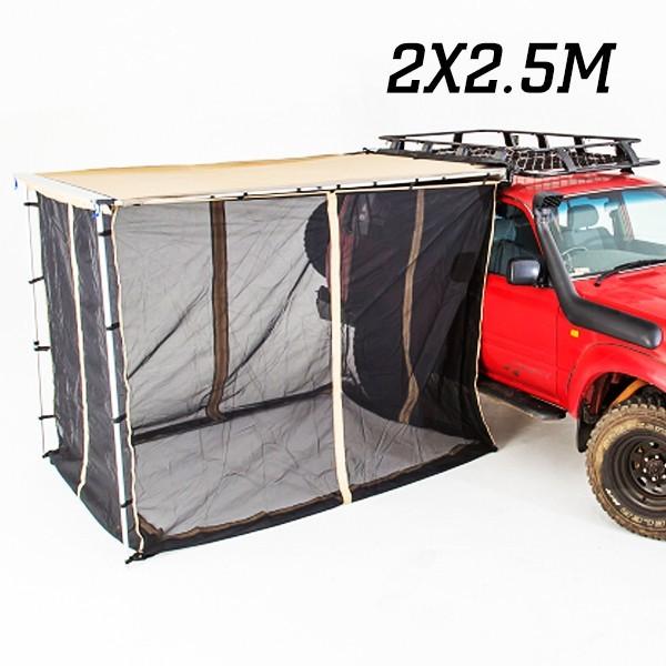AdventureKings カーサイドオーニング 2m✖︎2.5m サイドオーニングモスキートネット 2mx2.5mサイズ : MARCLE OFFROAD