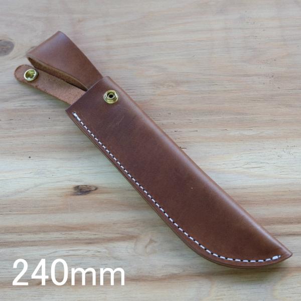剣鉈用　革ケース　270ｍｍ※画像は240ミリの商品を流用しております。トヨクニ製などのヒルト付きの剣鉈用革ケースです。しっかりとした厚みのある牛革で頑丈に作りました。素材：牛革（タンニン鞣し）革厚：3.5ミリ日本製適応表120ｍｍ：刃長1...