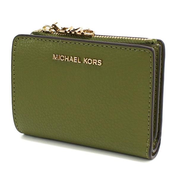 13 最新モデル 【新品】MICHAEL KORS 二つ折り財布 グリーン MICHAEL KORS マイケルコース 財布 グリーン 二つ折り財布 KORS